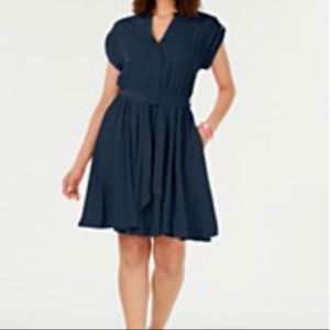 Navy Blue Charter Club dress_size 2 Petite